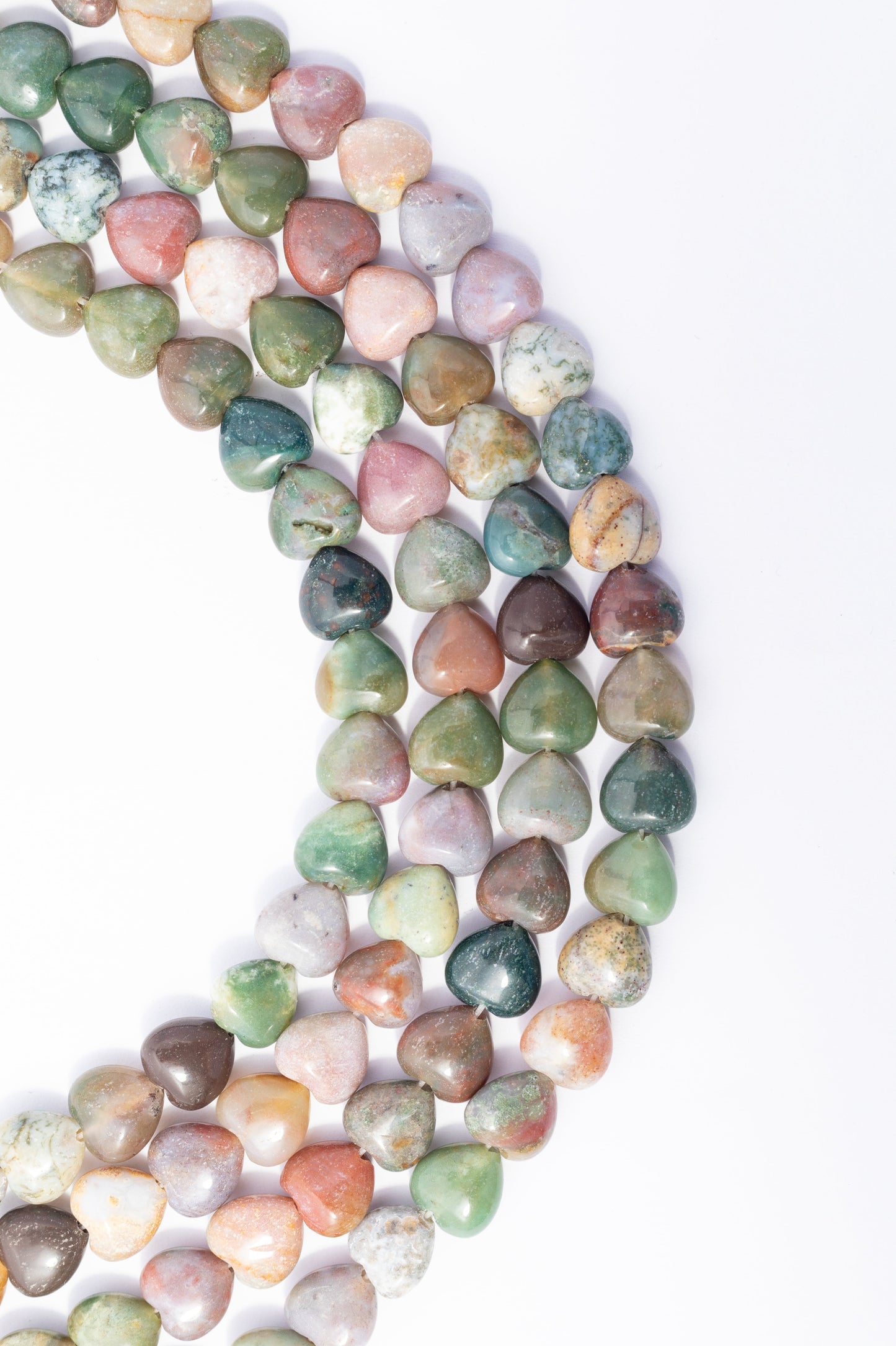 Hilo de Agata de la India Corazon