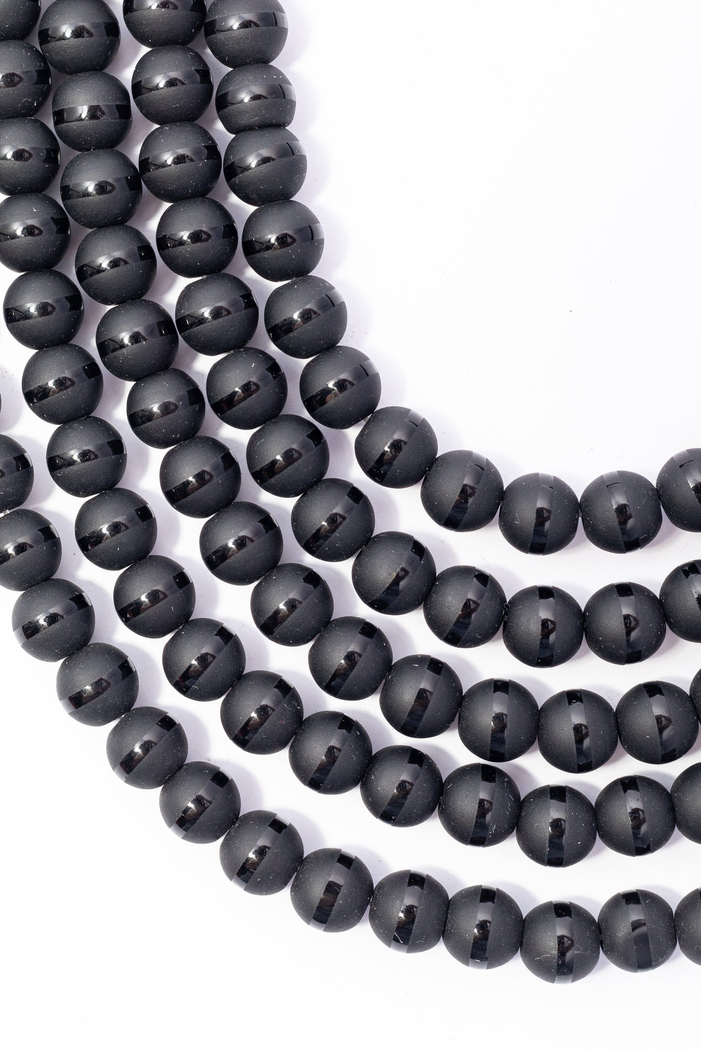 Hilo De Onix Bola Matte Con Lineas