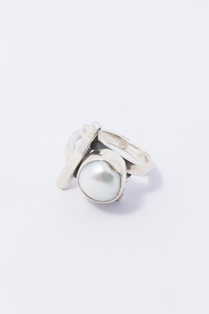Anillo de plata con Perla