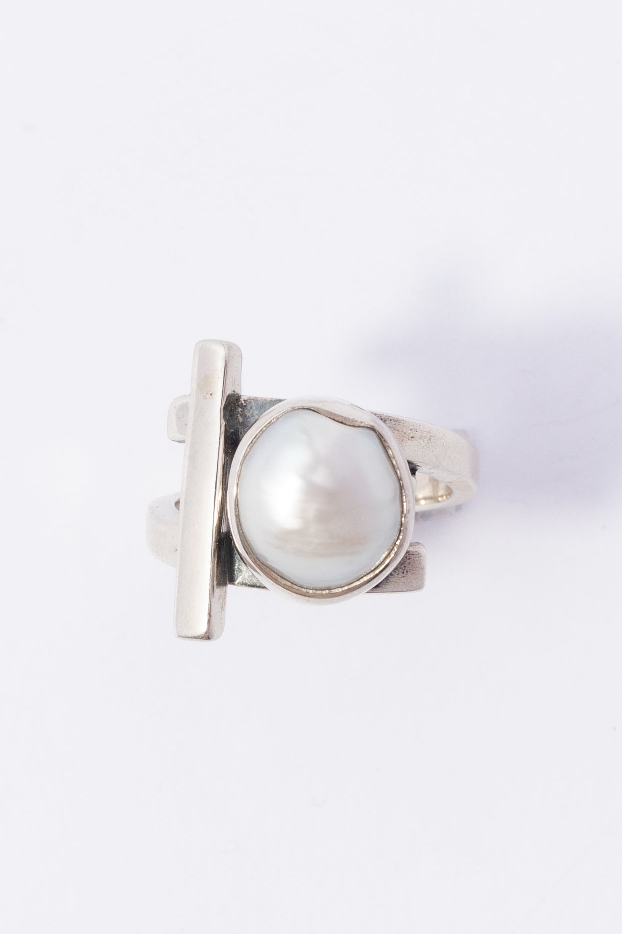Anillo de plata con Perla