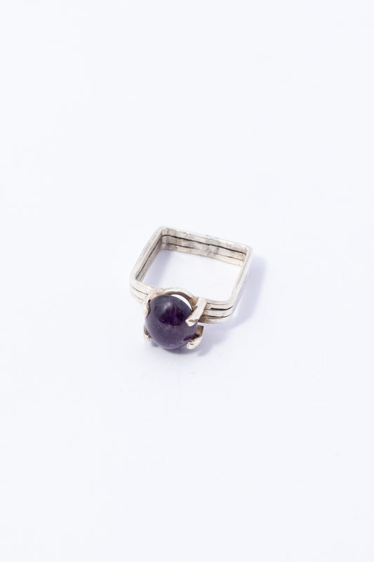 Anillo de Plata con Piedra Cuadro