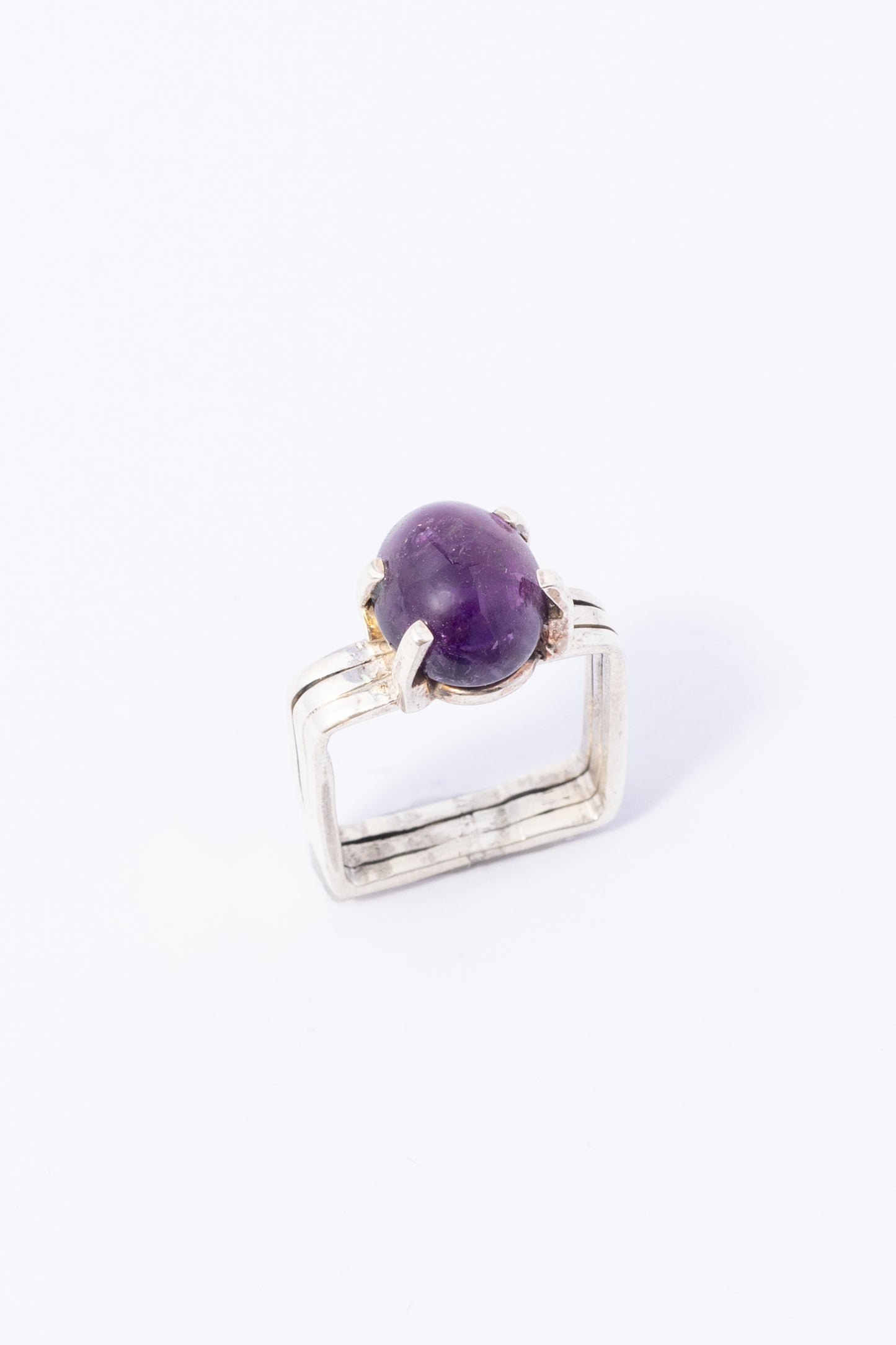 Anillo de Plata con Piedra Cuadro