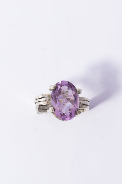 Anillo de Plata con Amatista