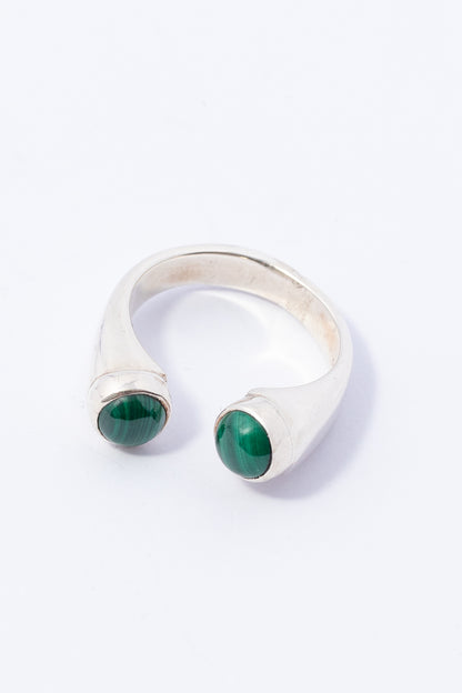 Anillo de Plata con Malaquita