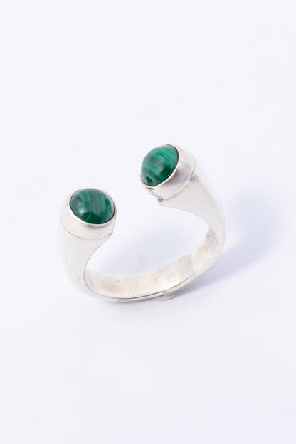 Anillo de Plata con Malaquita