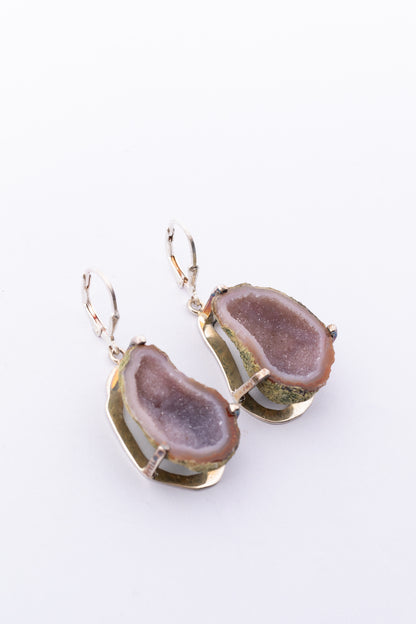 Arete de Plata con Geoda