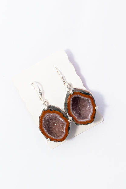 Arete de Plata con Geoda