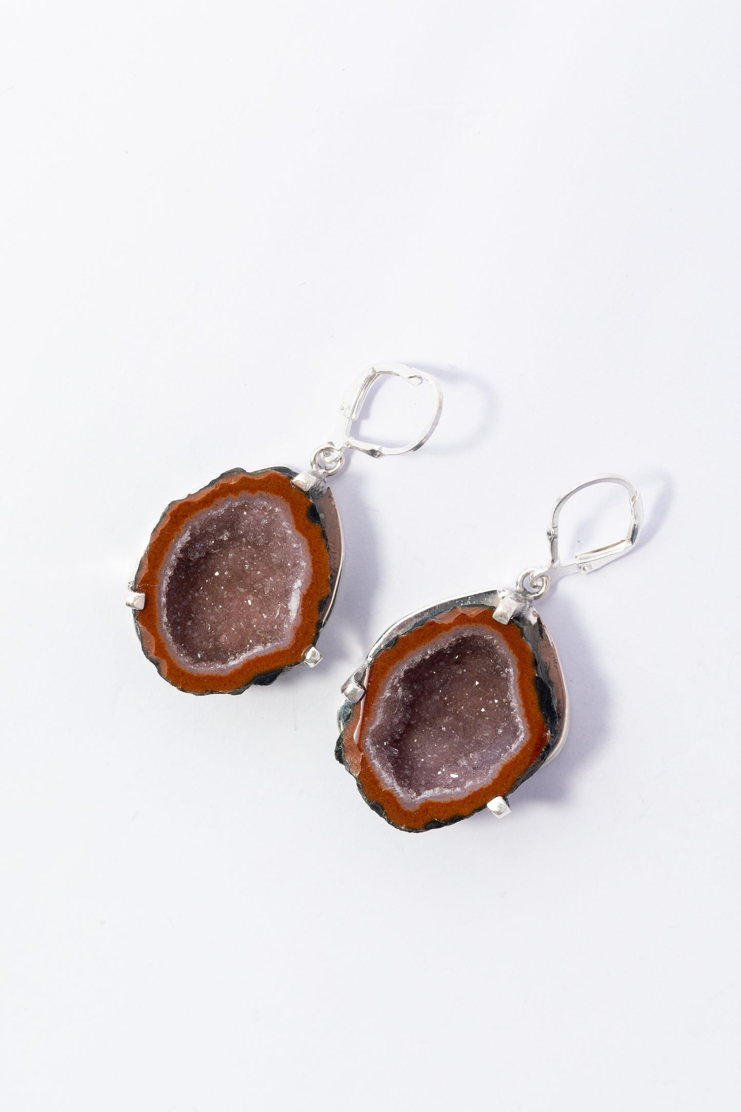 Arete de Plata con Geoda