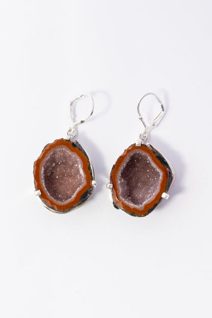 Arete de Plata con Geoda