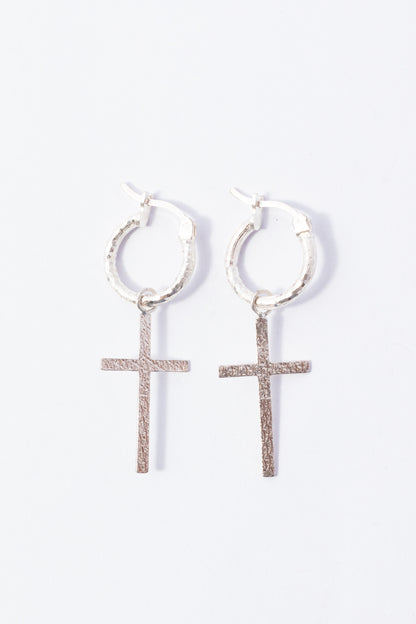 Arracada de Plata con Cruz
