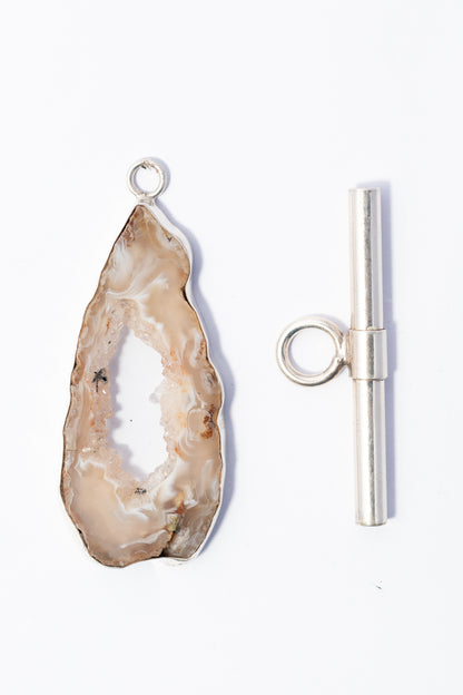 Broche de Plata con Geoda de Ágata
