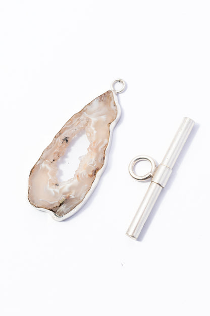 Broche de Plata con Geoda de Ágata