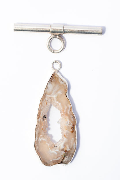 Broche de Plata con Geoda de Ágata