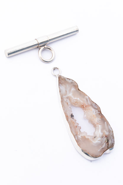 Broche de Plata con Geoda de Ágata