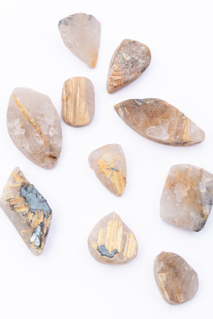 Cabujón de Cuarzo Rutilado