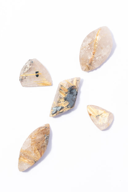 Cabujón de Cuarzo Rutilado