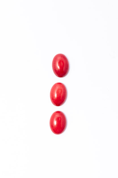 Cabujón de Coral Oval