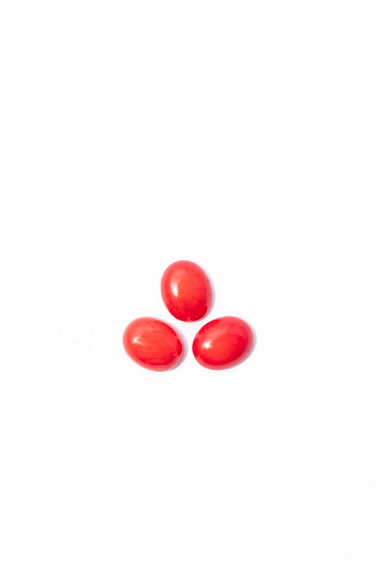 Cabujón de Coral Oval
