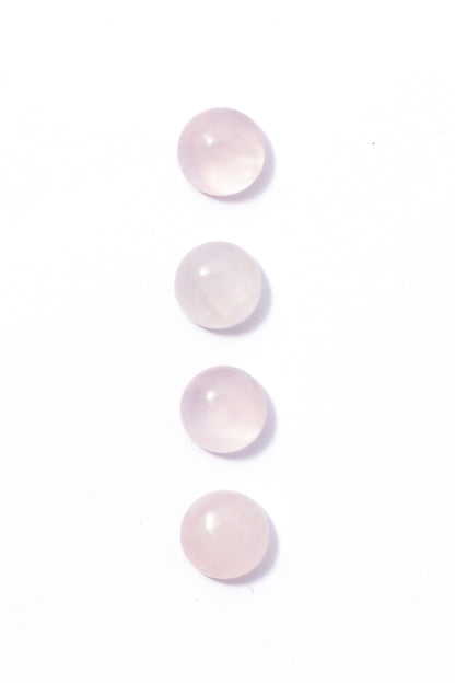 Cabujón de Cuarzo Rosa Redondo