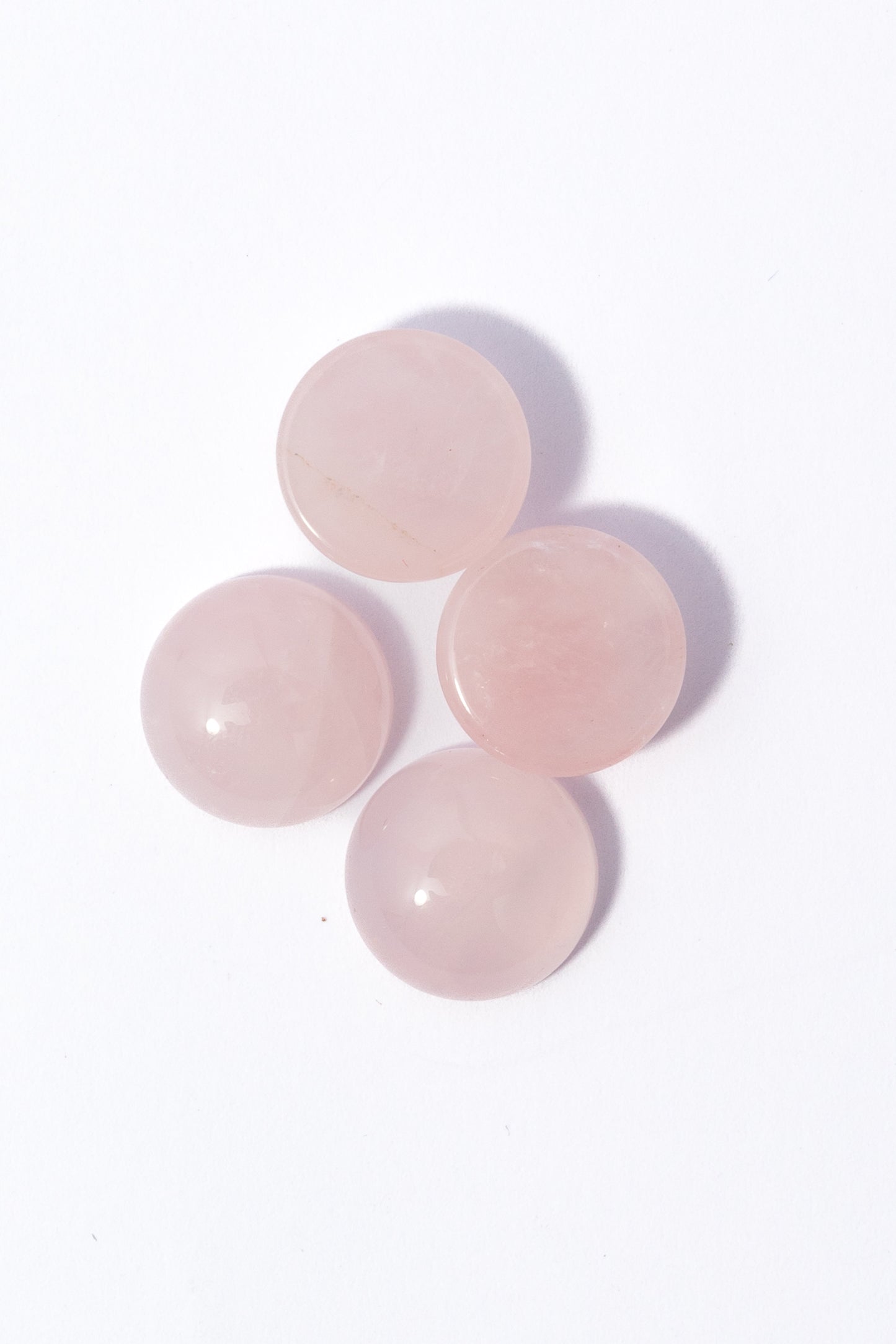 Cabujón de Cuarzo Rosa Redondo