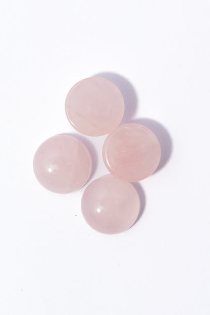 Cabujón de Cuarzo Rosa Redondo