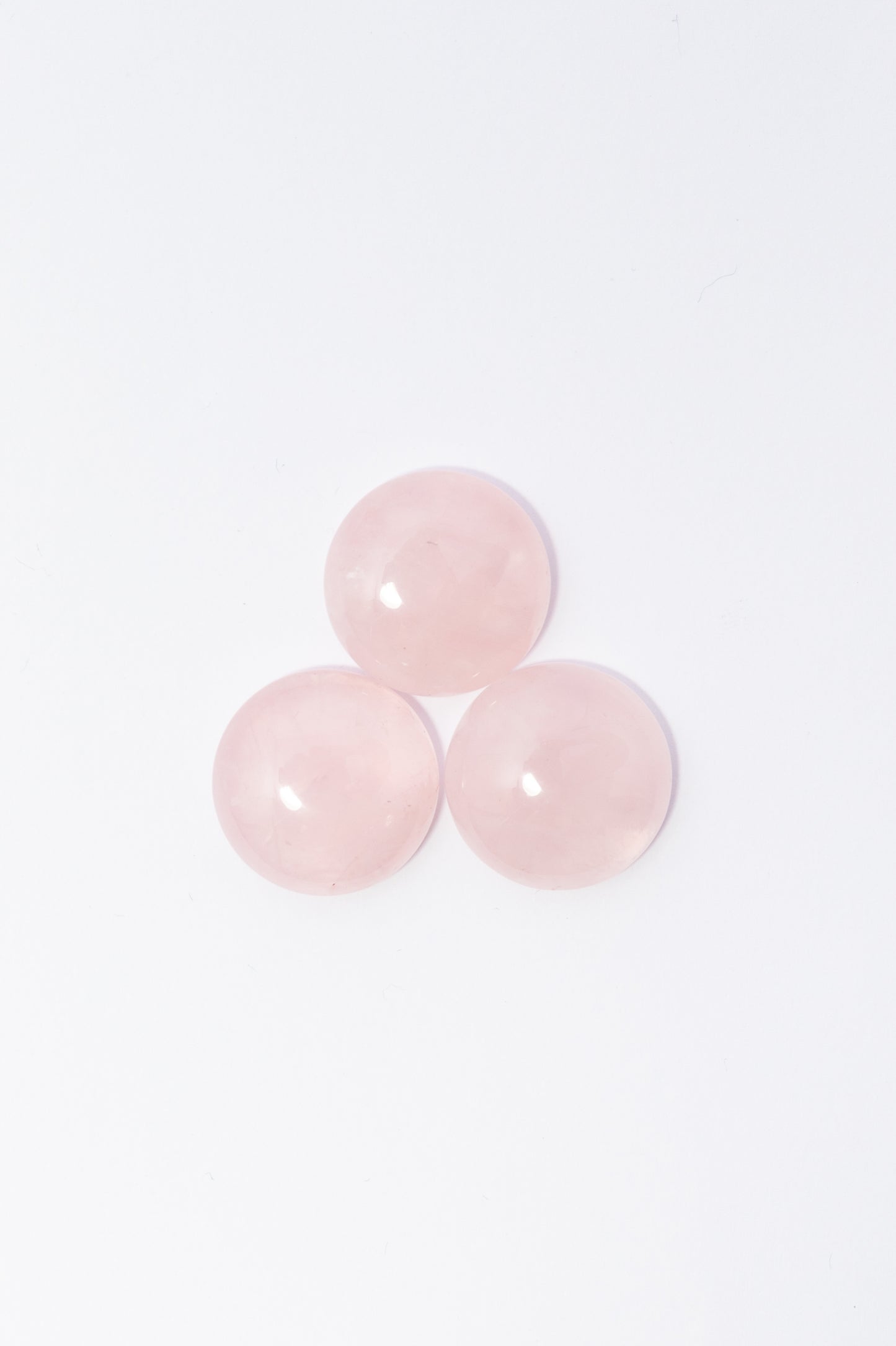 Cabujón de Cuarzo Rosa Redondo
