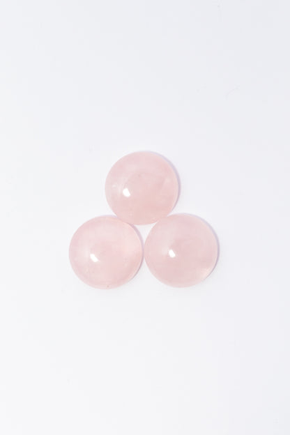 Cabujón de Cuarzo Rosa Redondo