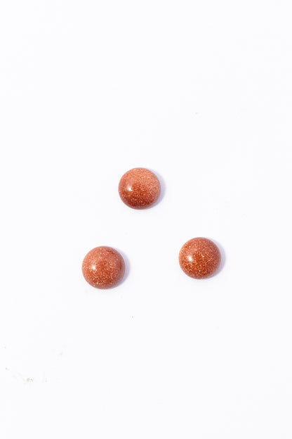 Cabujon de Lluvia de Oro Redondo