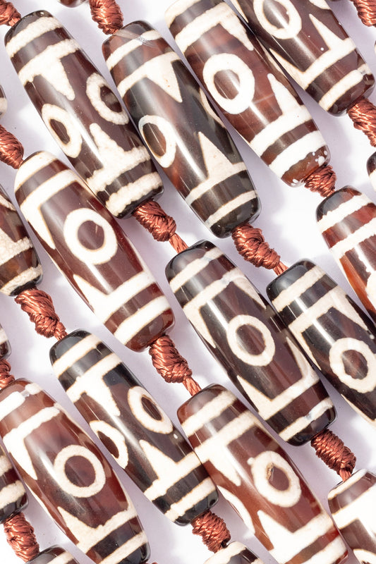 Hilo de Agata Tibetana Tubo