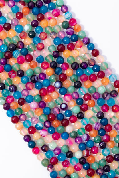 Hilo de Ágata Bola Multicolor