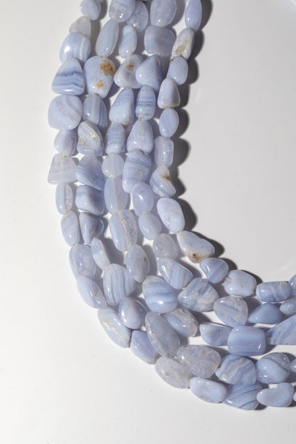 Hilo de Agata Azul Nugget