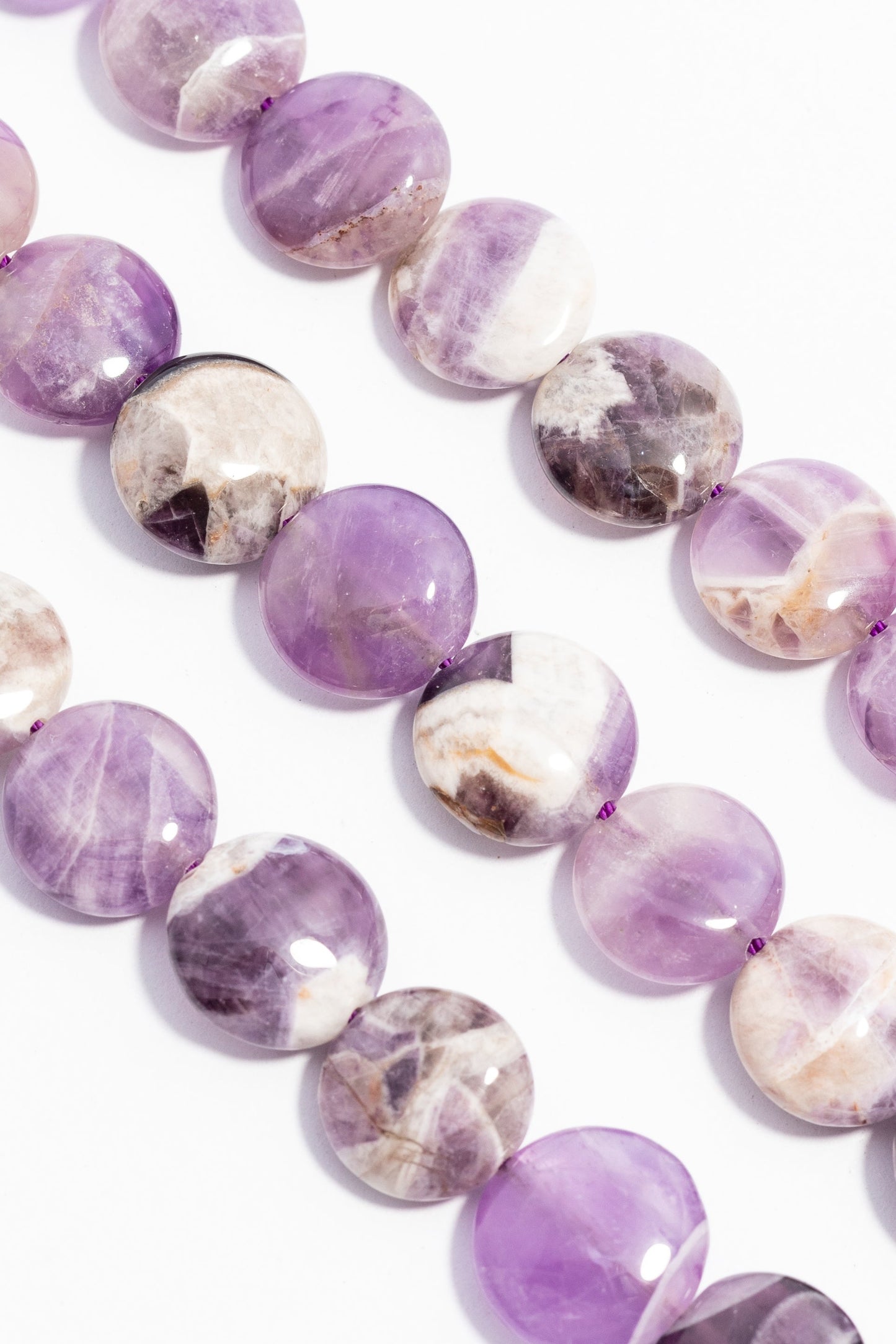 Hilo de Amatista Moneda Facetada