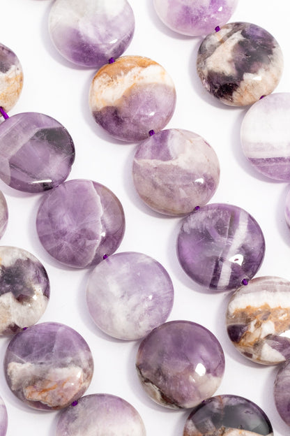 Hilo de Amatista Moneda Facetada