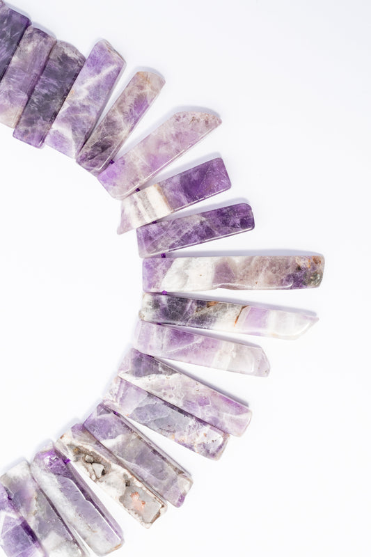 Hilo de Amatista Palos Irregulares