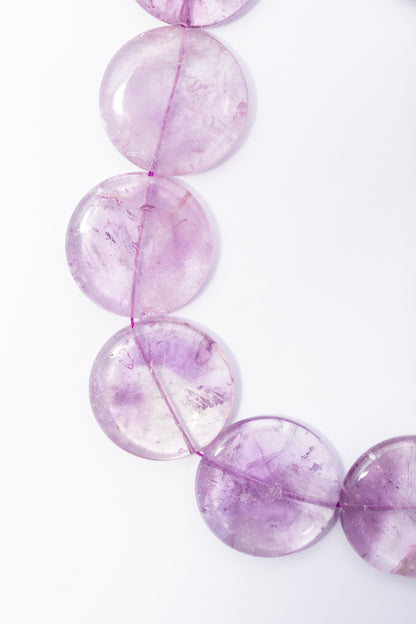 Hilo de Amatista Moneda Facetada