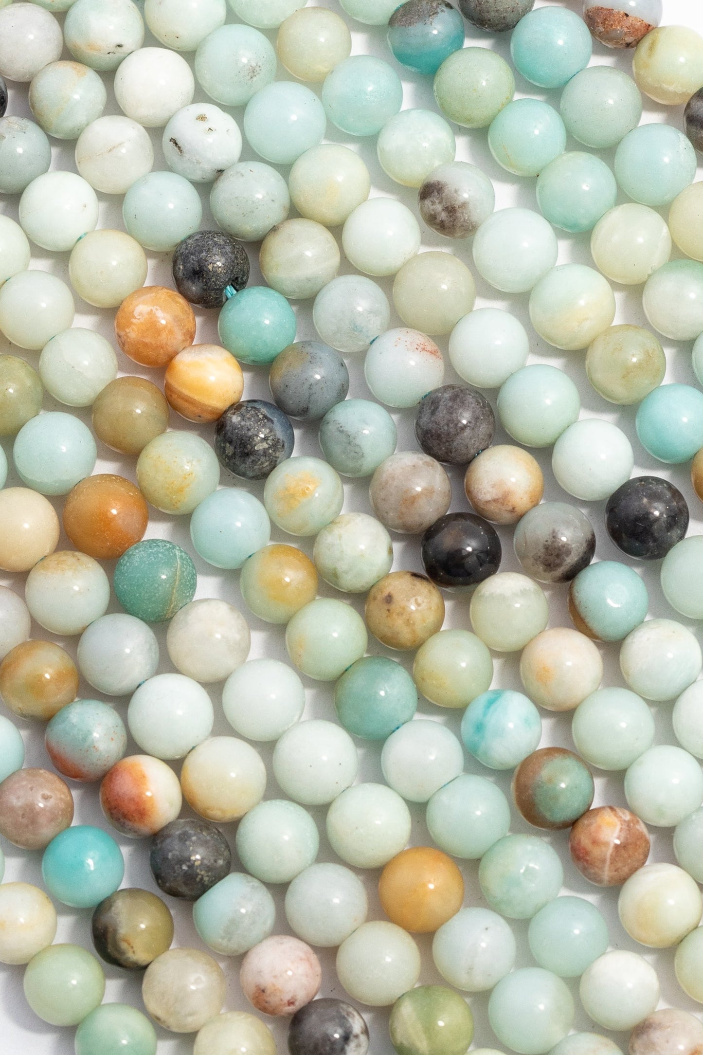 Hilo de AmazonitaAzul Bola