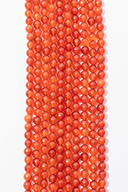Hilo de Cornalina Bola Facetada