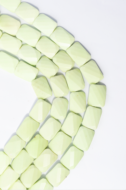 Hilo de Chrysoprase Rectangulo