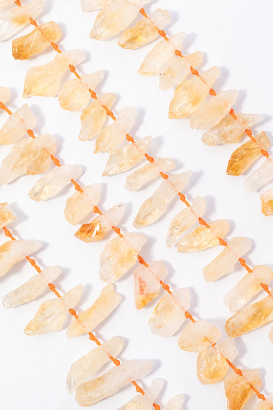 Hilo de Citrina Palos en Bruto