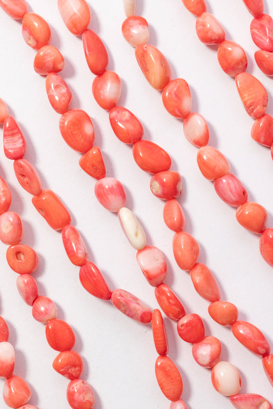 Hilo de Coral Nugget Rosa