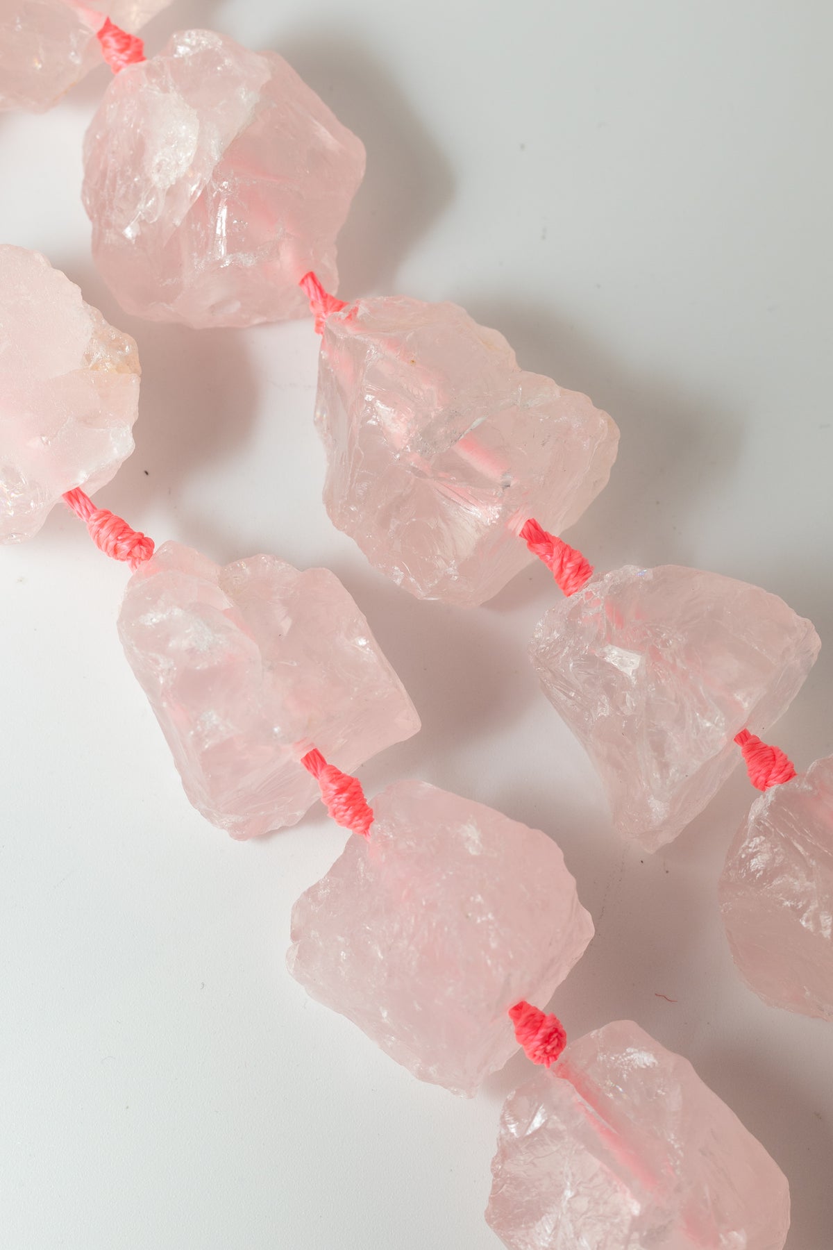 Hilo de Cuarzo Rosa Nugget