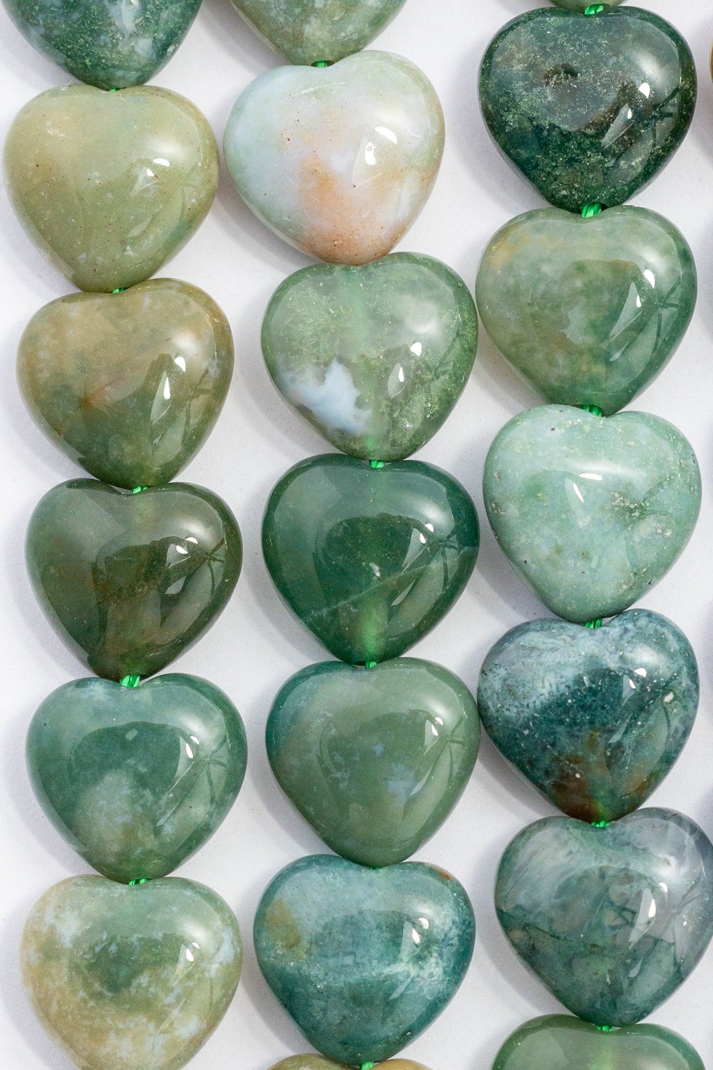 Hilo de Jasper Fancy Corazón