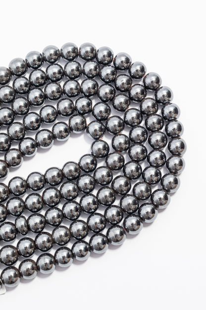 Hilo de Hematite Bola Facetada