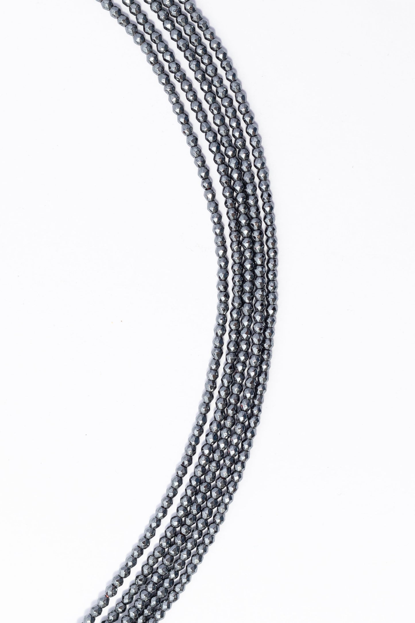 Hilo de Hematite Bola Facetada