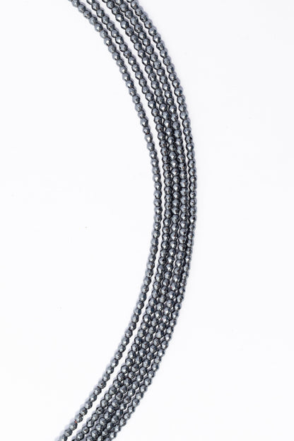 Hilo de Hematite Bola Facetada