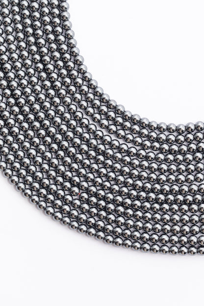 Hilo de Hematite Bola Facetada