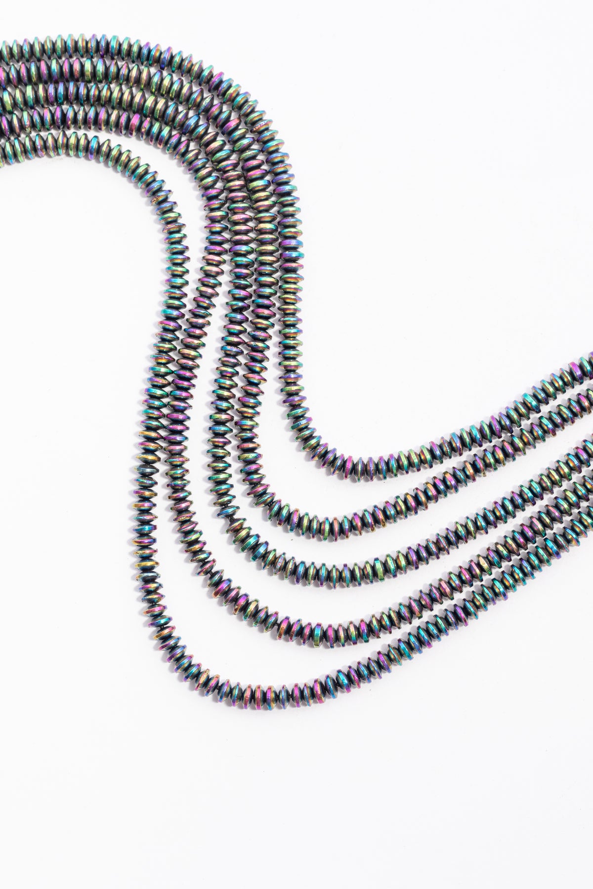 Hilo de Hematite Rondel Liso
