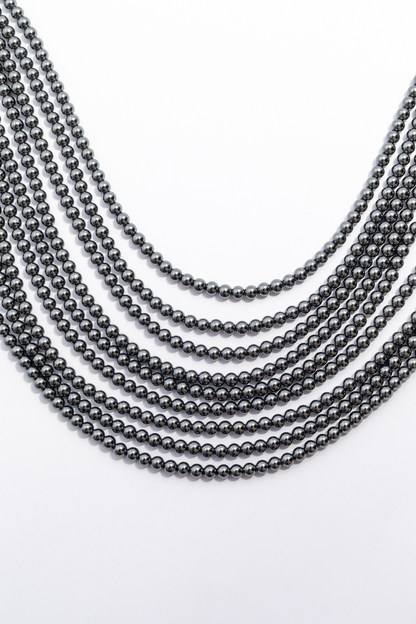 Hilo de Hematite Bola Facetada