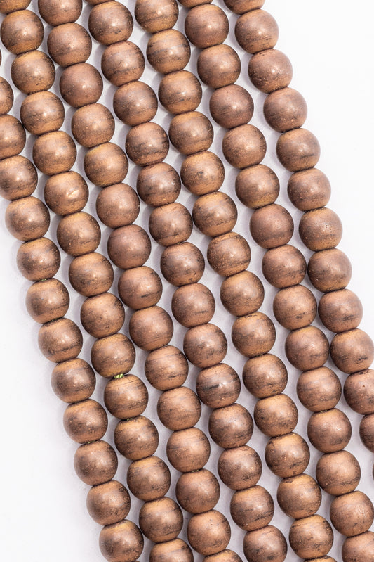 Hilo de Hematite Cobre Bola