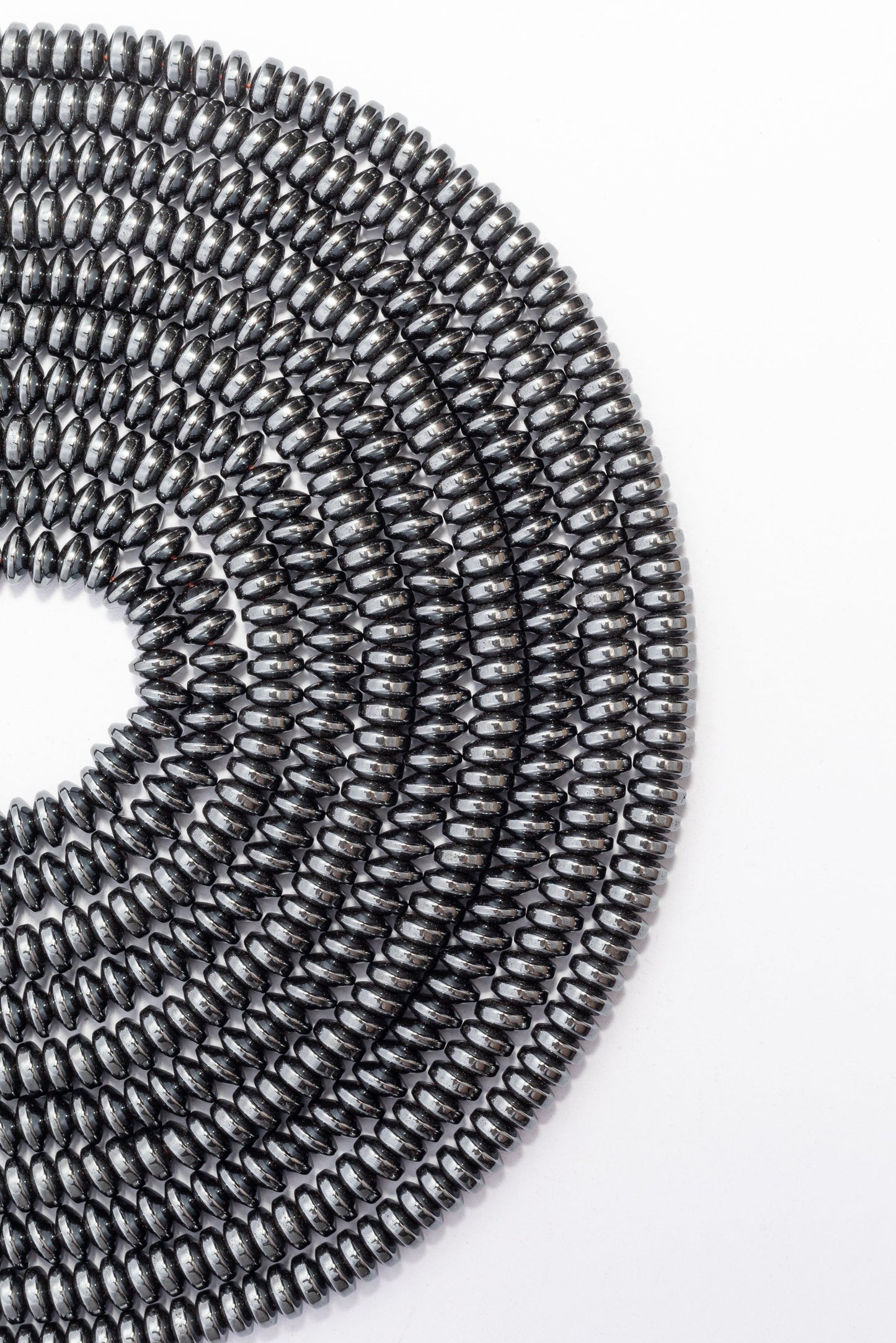 Hilo de Hematite Rondell